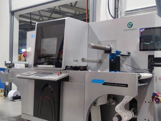 Máquina de impressão de rótulos digitais de papel para papel Estampagem e barnizamento