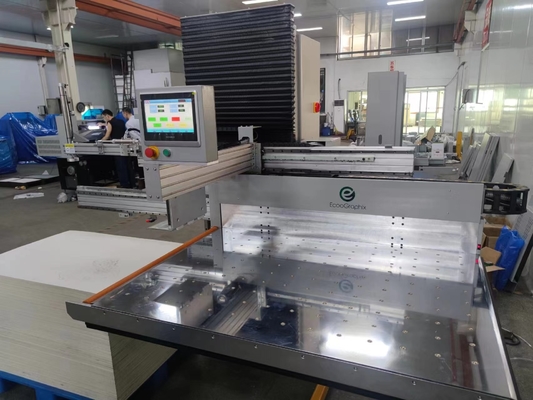 Máquina de carregamento de papel do trilho do dobro do controle do PLC com plataforma da liga de alumínio