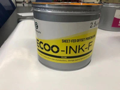 ECOO-INK-F Tinta de impressão offset à base de solvente vermelho com duração de 3 anos, em 1 ou 2,5 kg/ lata e 6 latas/cartão