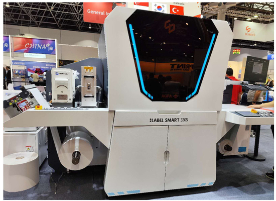 Máquina de impressão de etiquetas digitais em cores completas