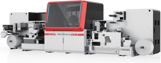 Máquina de impressão e barnizamento de rótulos digitais multicolor