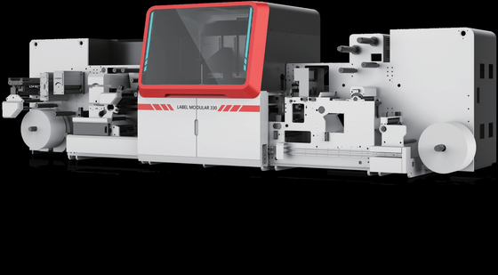 Máquina de impressão digital de etiquetas a jato de tinta com largura de impressão de 324 mm e até 8 cores