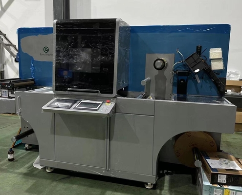 Máquina de estampação e barnizamento de papel rolante para papel rolante Impressora de aprimoramento de rótulos digitais