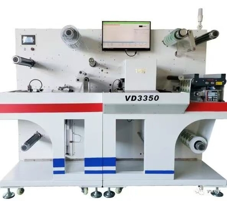 Máquina de corte de etiquetas digitais de rolo a rolo com opção de laminação 27 M/min