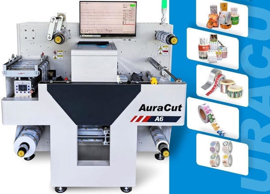 Cortador Digital de Etiquetas Aura Cut A6, 330mm de Largura, Velocidade de 11m/min
