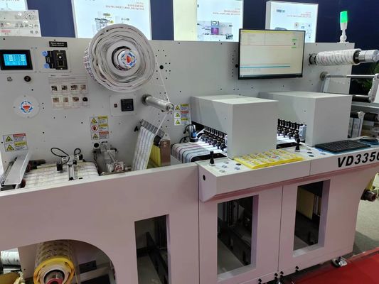 Cortador a laser digital rolo a folha com velocidade máxima de corte de 27m/min e largura máxima de etiqueta de 330mm