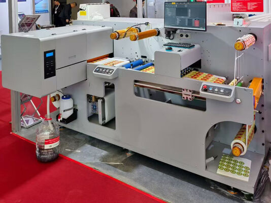 Máquina automática de impressão e corte de etiquetas digitais de pequena saída