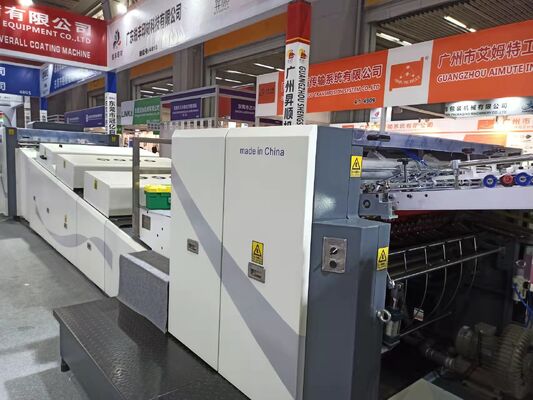 Máquina de vernizamento UV de alta velocidade com 9500 folhas/hora, tamanho máximo da folha 730x1060mm e correia transportadora de teflon para processamento de papel