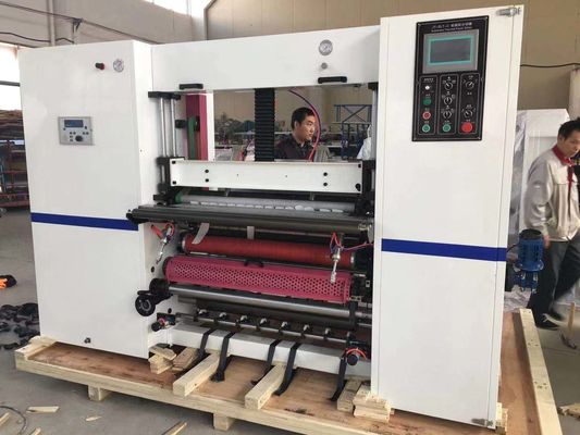Rebobinadeira cortadora de papel térmica sem eixo hidráulica