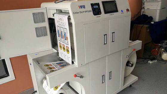 máquina de impressão UV da etiqueta do diodo emissor de luz Flexo de Digitas do formato de 308mm