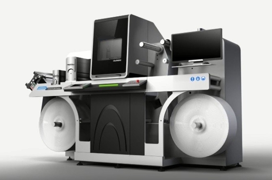 Envernizamento UV e folha da etiqueta de EcooSpark Digital que carimbam a máquina do realce