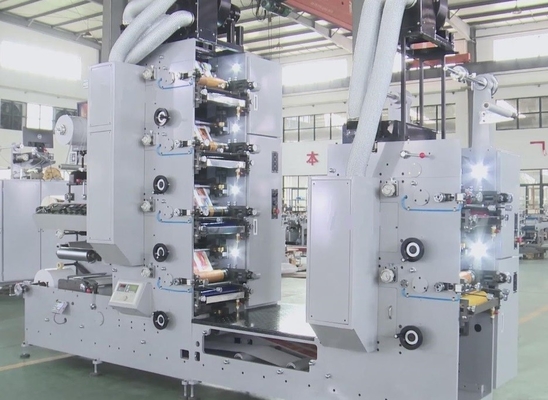 Impressora automática de rótulos UV flex 60m/min com estação de corte a pressão